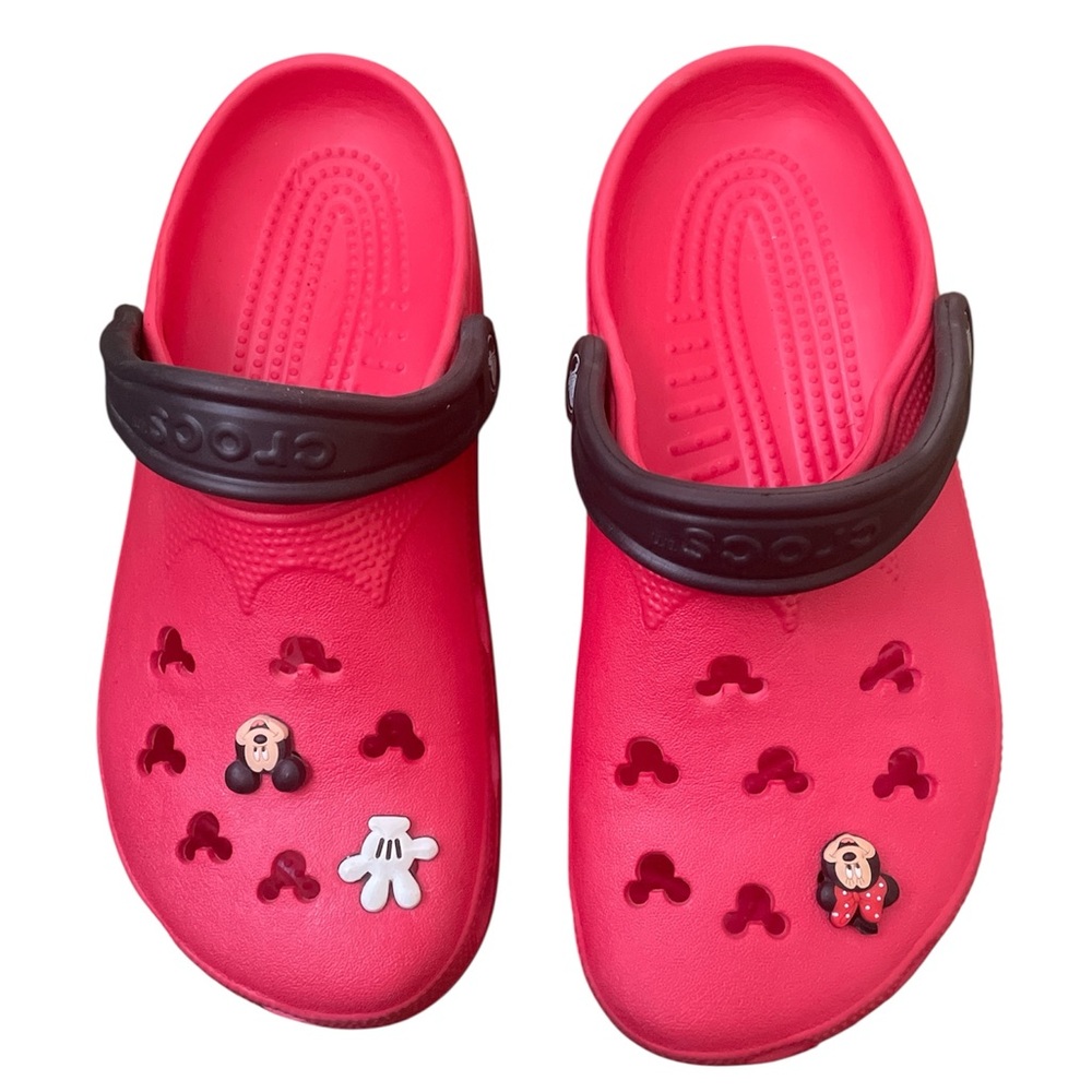 CROCS Red Slippers with Character Charms